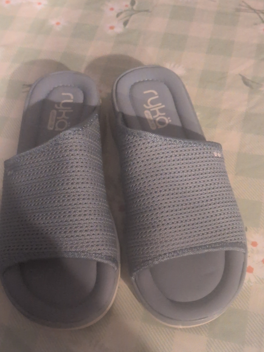 Ryka Light Blue Slide Sandals